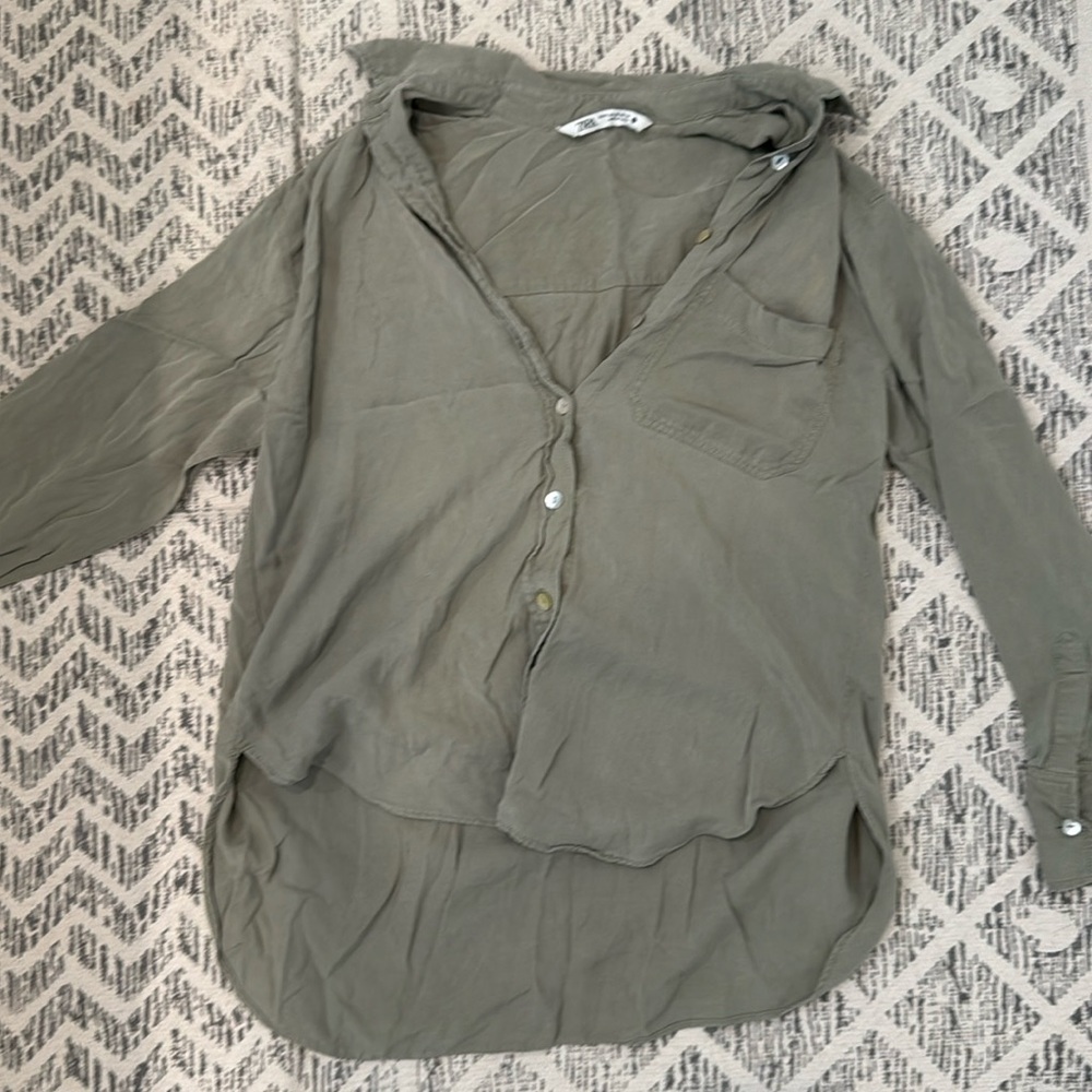 Zara Green Button Up